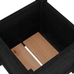 Krukker & Plantebeholdere^Plantekasse i massivt fyrretræ - Blomsterkasse | Størrelse: 31x31x31 cm | Farve: Sort