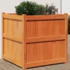 Best Plantekasse i massivt fyrretræ - Dekorativ haveboks | Størrelse: 70x70x70 cm | Farve: Gyldenbrun Krukker & Plantebeholdere