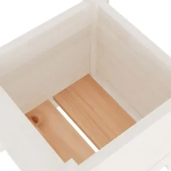 Krukker & Plantebeholdere^Plantekasse i massivt fyrretræ - Ideel til planter og blomster | Størrelse: 31x31x31 cm | Farve: Hvid