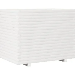 Best Plantekasse i massivt fyrretræ - Dekorativ havekasse | Størrelse: 90x60x72 cm | Farve: Hvid Krukker & Plantebeholdere
