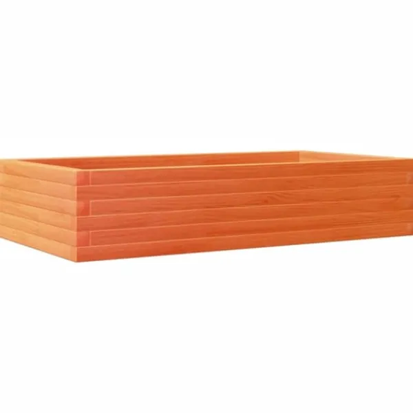 Best Plantekasse i massivt fyrretræ - Dybde 110 cm | Farve: Gyldenbrun | Størrelse: 110x60x23 cm Plantningsbænke