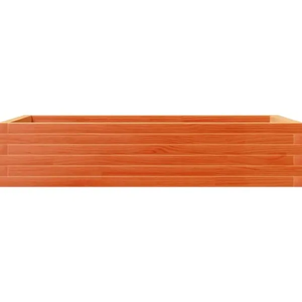 Best Plantekasse i massivt fyrretræ - Dybde 110 cm | Farve: Gyldenbrun | Størrelse: 110x60x23 cm Plantningsbænke