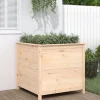 Plantekasse i massivt fyrretræ - Højbed til have | Størrelse: 82,5x82,5x78 cm Plantningsbænke
