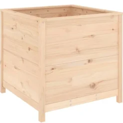 Plantekasse i massivt fyrretræ - Højbed til have | Størrelse: 82,5x82,5x78 cm Plantningsbænke