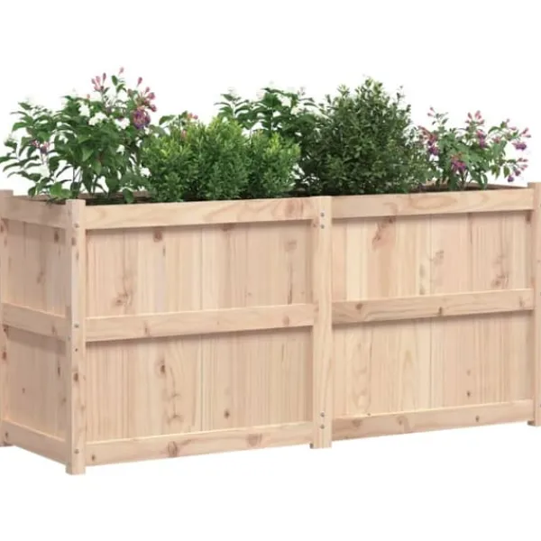 Krukker & Plantebeholdere^Plantekasse i massivt fyrretræ - Dekorativ havekasse | Størrelse: 150x50x70 cm