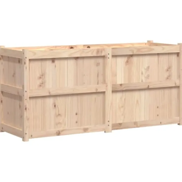 Krukker & Plantebeholdere^Plantekasse i massivt fyrretræ - Dekorativ havekasse | Størrelse: 150x50x70 cm