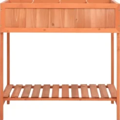 Best Plantekasse i massivt grantræ - Hævet 80x60x80 cm | Farve: Natur | Størrelse: 80x60x80 cm Plantningsbænke