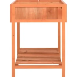 Best Plantekasse i massivt grantræ - Hævet 80x60x80 cm | Farve: Natur | Størrelse: 80x60x80 cm Plantningsbænke
