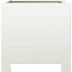 Krukker & Plantebeholdere^Plantekasse i stål - Vejrbestandig og slidstærk | Størrelse: 30x30x30 cm | Farve: Hvid