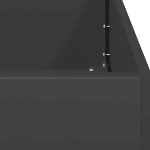 Krukker & Plantebeholdere^Plantekasse i stål 120x80x80 cm - Højbed til have og terrasse | Farve: Sort