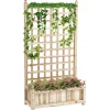New Plantekasse i træ med espalier til klatreplanter Krukker & Plantebeholdere