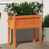 Plantningsbænke^Plantekasse med ben i massivt fyrretræ - Dekorativ havemøbel | Størrelse: 70x31x70 cm | Farve: Gyldenbrun