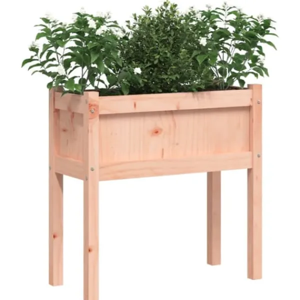 Hot Plantekasse med ben i massivt douglasgran - Uderum | Størrelse: 70x31x70 cm Plantningsbænke