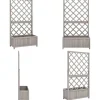 Krukker & Plantebeholdere^Plantekasse med espalier 70x30x135 cm massivt fyrretræ grå - Plantekasse - Plantekasser - Home & Living