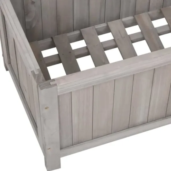 Krukker & Plantebeholdere^Plantekasse med espalier 70x30x135 cm massivt fyrretræ grå - Plantekasse - Plantekasser - Home & Living