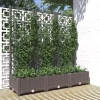 Clearance Plantekasse med espalier - Velegnet til udendørs brug | Størrelse: 120x40x121,5 cm | Farve: Brun Plantningsbænke