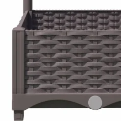 Clearance Plantekasse med espalier - Velegnet til udendørs brug | Størrelse: 120x40x121,5 cm | Farve: Brun Plantningsbænke
