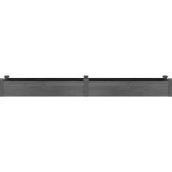 Discount Plantekasse med foring i fyrretræ - Højbed | Størrelse: 240x45x25 cm | Farve: Grå Plantningsbænke
