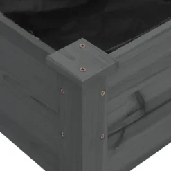 Discount Plantekasse med foring i fyrretræ - Højbed | Størrelse: 240x45x25 cm | Farve: Grå Plantningsbænke