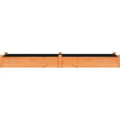 Online Plantekasse med foring 240x60x25 cm massivt fyrretræ brun - Højbed - Højbede - Home & Living Plantningsbænke