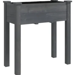 New Plantekasse med foring 71x37x80 cm massivt fyrretræ grå - Plantekasse - Plantekasser - Home & Living Plantningsbænke