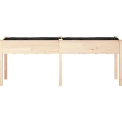 Outlet Plantekasse med foring 203x53x76 cm massivt fyrretræ - Plantekasse - Plantekasser - Home & Living Plantningsbænke