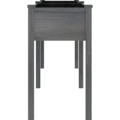 Sale Plantekasse med foring 161x45x76 cm - Massivt fyrretræ | Farve: Grå Plantningsbænke