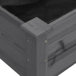 Sale Plantekasse med foring 161x45x76 cm - Massivt fyrretræ | Farve: Grå Plantningsbænke