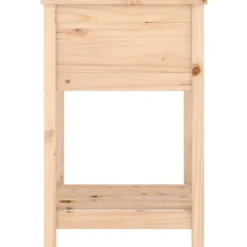 Plantningsbænke^Plantekasse med hylde i massivt fyrretræ | Størrelse: 54x54x81 cm