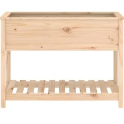 Best Plantekasse med hylde 111,5x54x81 cm massivt fyrretræ - Plantekasse - Plantekasser - Home & Living Plantningsbænke