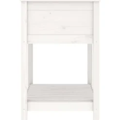 Plantningsbænke^Plantekasse med hylde 82,5x54x81 cm massivt fyrretræ hvid - Plantekasse - Plantekasser - Home & Living