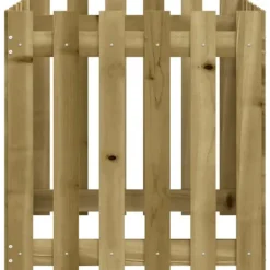 Krukker & Plantebeholdere^Plantekasse med stakitdesign - Imprægneret fyrretræ | Størrelse: 60x60x60 cm