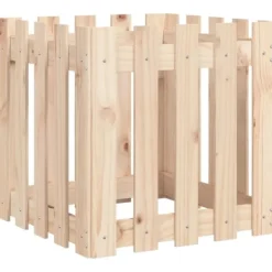 Plantekasse med stakitdesign i massivt fyrretræ | Størrelse: 50x50x50 cm Krukker & Plantebeholdere