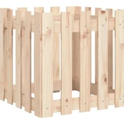 Plantekasse med stakitdesign i massivt fyrretræ | Størrelse: 50x50x50 cm Krukker & Plantebeholdere