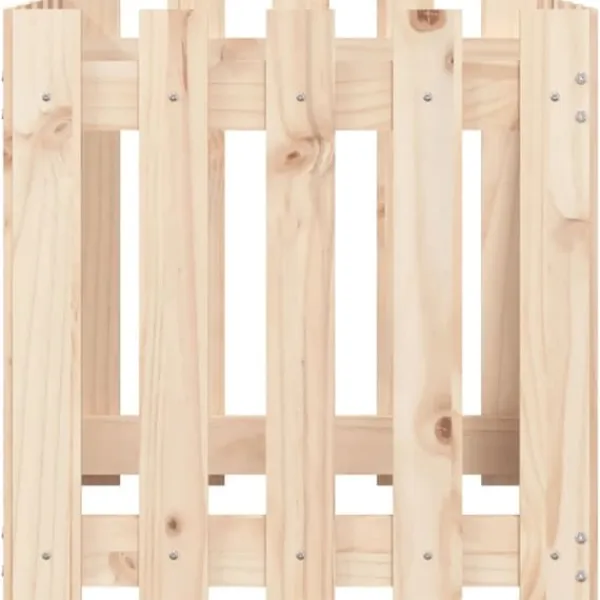 Plantekasse med stakitdesign i massivt fyrretræ | Størrelse: 50x50x50 cm Krukker & Plantebeholdere