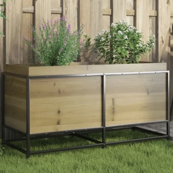 Plantningsbænke^Plantekasse til haven - Imprægneret fyrretræ | Størrelse: 100x40x50 cm