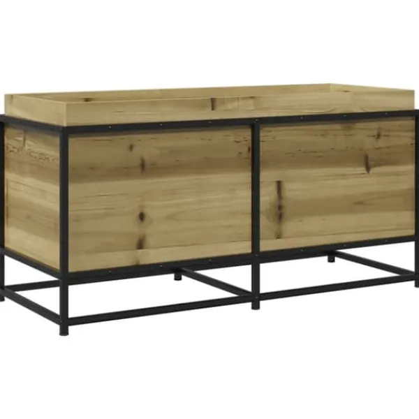 Plantningsbænke^Plantekasse til haven - Imprægneret fyrretræ | Størrelse: 100x40x50 cm
