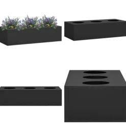 Plantekasse til kontor 90x40x23 cm stål antracitgrå - Plantekasse - Plantekasser - Home & Living Krukker & Plantebeholdere