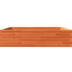 New Plantekasse 100x100 cm - Massivt fyrretræ | Farve: Gyldenbrun | Størrelse: 100x100x23 cm Plantningsbænke