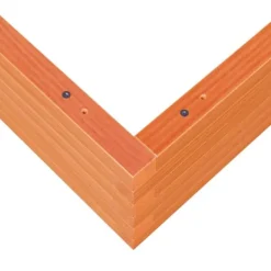 New Plantekasse 100x100 cm - Massivt fyrretræ | Farve: Gyldenbrun | Størrelse: 100x100x23 cm Plantningsbænke