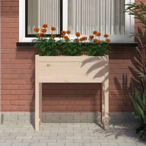 Plantningsbænke^Plantekasse 78x40x81 cm massivt fyrretræ - Plantekasse - Plantekasser - Home & Living