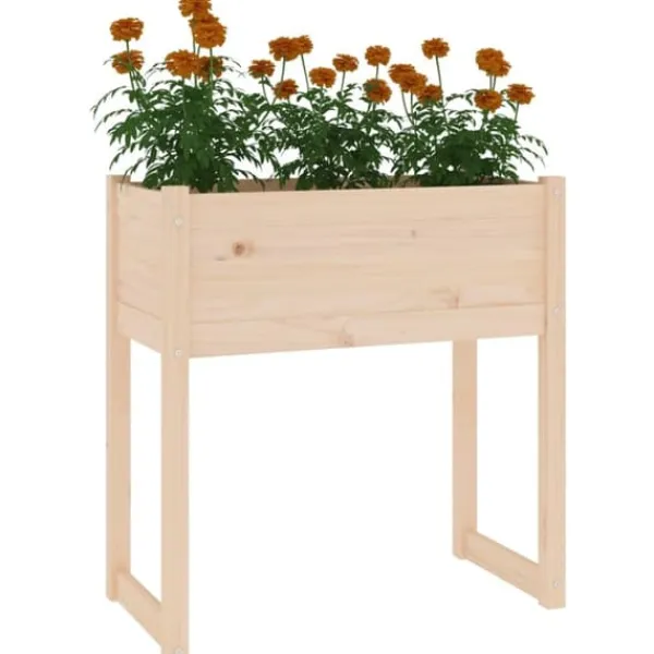 Plantningsbænke^Plantekasse 78x40x81 cm massivt fyrretræ - Plantekasse - Plantekasser - Home & Living