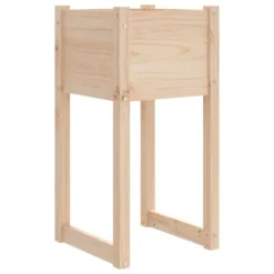 New Plantekasser 2 stk. i massivt fyrretræ - Dekorative og robuste | Størrelse: 40x40x81 cm Plantningsbænke