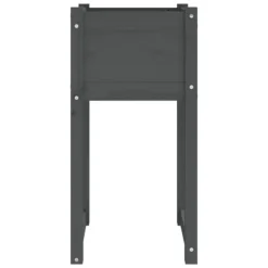 Sale Plantekasser 2 stk. til haven | Massivt fyrretræ | Størrelse: 40x40x81 cm | Farve: Grå Plantningsbænke