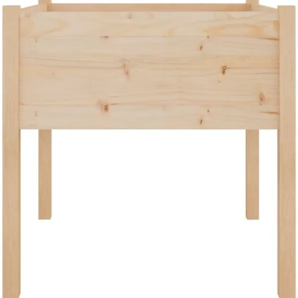 Outlet Plantekasser 2 stk. 70x70x70 cm - Massivt fyrretræ | Farve: Natur | Størrelse: 70x70x70 cm Plantningsbænke