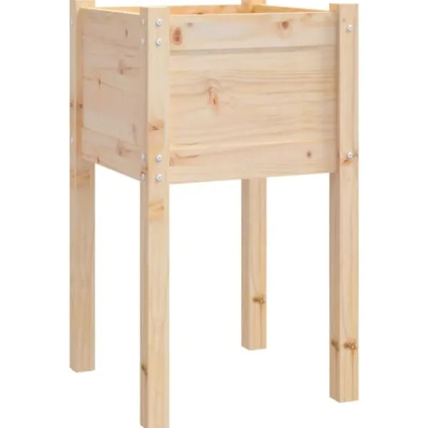 Hot Plantekasser i massivt fyrretræ - 2 stk. | Størrelse: 40x40x70 cm Plantningsbænke