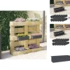 Clearance Plantekrukker - Living blomsterkasser til Euro-paller 12 stk. 36x13,5x9,5 cm PP grå Krukker & Plantebeholdere