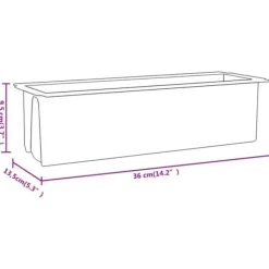 Clearance Plantekrukker - Living blomsterkasser til Euro-paller 12 stk. 36x13,5x9,5 cm PP grå Krukker & Plantebeholdere