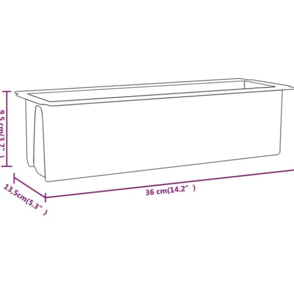 Clearance Plantekrukker - Living blomsterkasser til Euro-paller 12 stk. 36x13,5x9,5 cm PP grå Krukker & Plantebeholdere