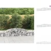 Sale Plantekrukker - Living buede gabionkurve 3 stk. 400x50x40/60 cm galvaniseret jern Krukker & Plantebeholdere
